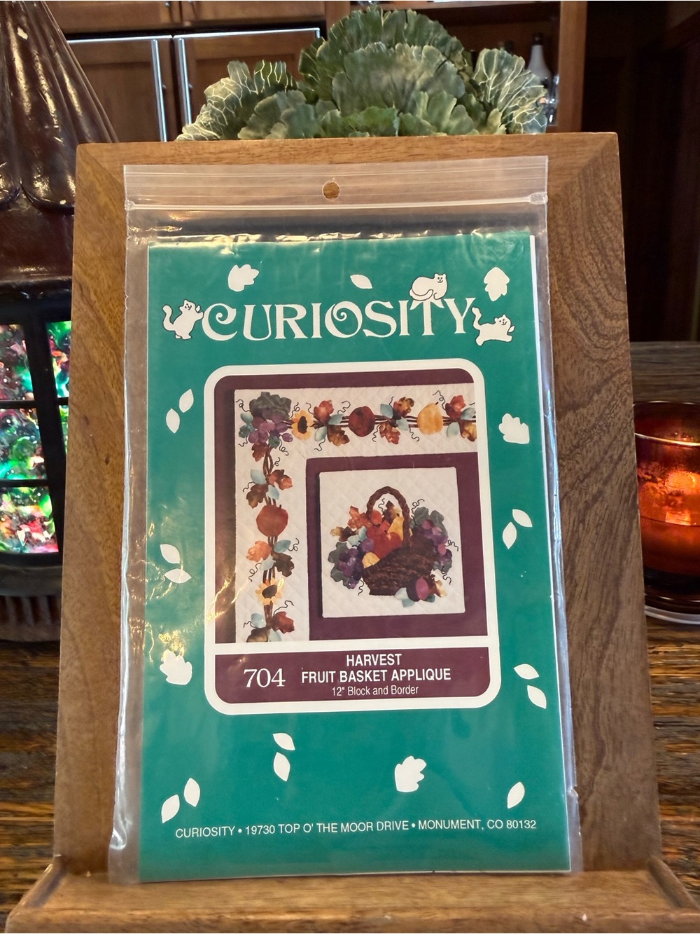 Harvest Fruit Basket Applique Wall Art Quilt DIY Vintage Thanksgiving Fall Craft